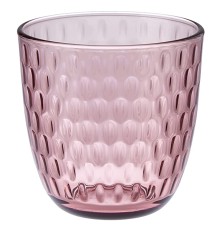 Vaso de vidrio modelo Slot en color Rosa 29 cl Caja 6 unidades