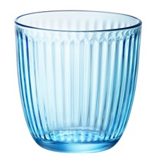 Vaso de vidrio modelo Line en color azul 29 cl. Caja 6 unidades