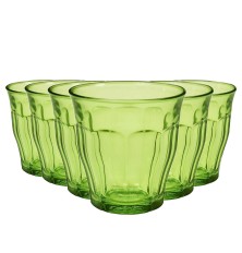 Vaso de vidrio modelo Picardie de 31 cl en color Verde. Cajas de 4 unidades.