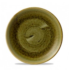 Plato llano Stonecast Plume en color oliva 21 cm