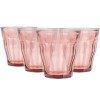 Vaso de vidrio modelo Picardie de 25 cl en color Rosa. Cajas de 4 unidades.