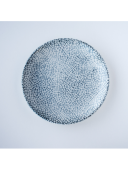 Plato llano de porcelana modelo TRENCADÍS. Caja de 6 unidades.